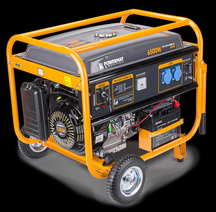 agregat prądotwórczy 6500w z elektrycznym rozruchem pm-agr-6500m-el