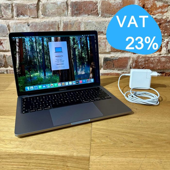  Apple MacBook Pro 13" 2020 Gray M1 16GB 512GB Idealny VAT 23% Gwarancja
