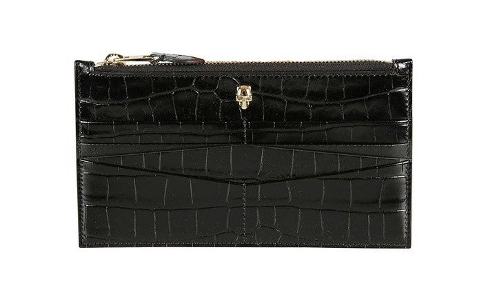 Alexander McQueen Embossed carteira de mulher nova