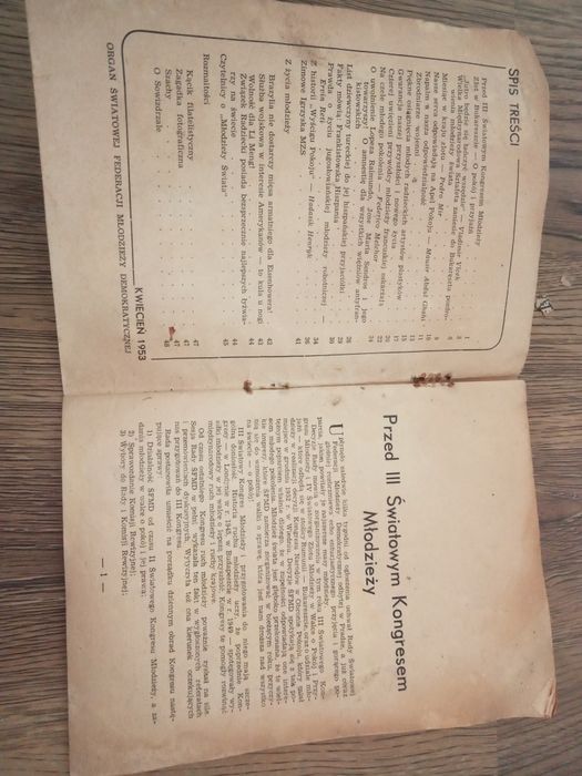 Gazeta Młodzież świata Nr. 4 1953r
