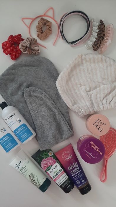Płyn micelarny Le Coeur x2 nowy naturalny skład odżywki do włosów turban x2 peeling szczotka lusterko gumka jedwabna opaski spinki do włosów