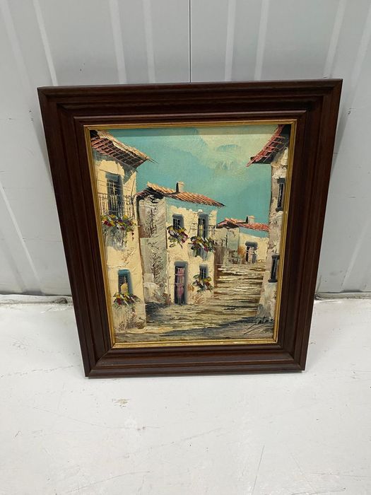 Quadro antigo pintado a óleo