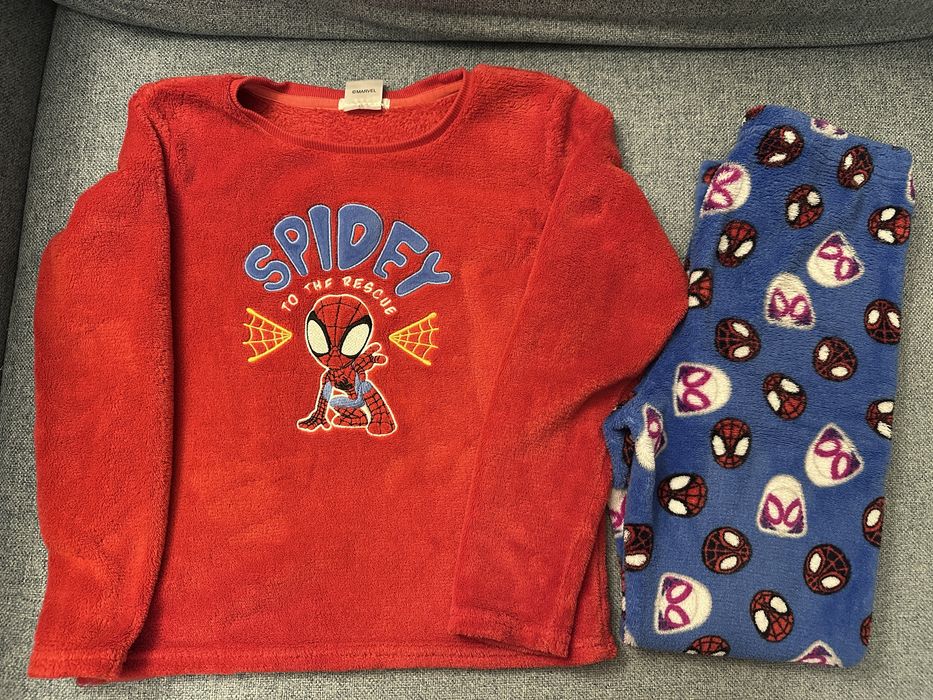 Marvel spider man Sinsay 140 polarowa piżama