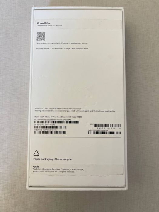 IPhone 17 Pro 256 GB Deep Blue