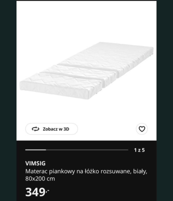 Łóżko dziecięce Ikea busines 80x 140/170/200