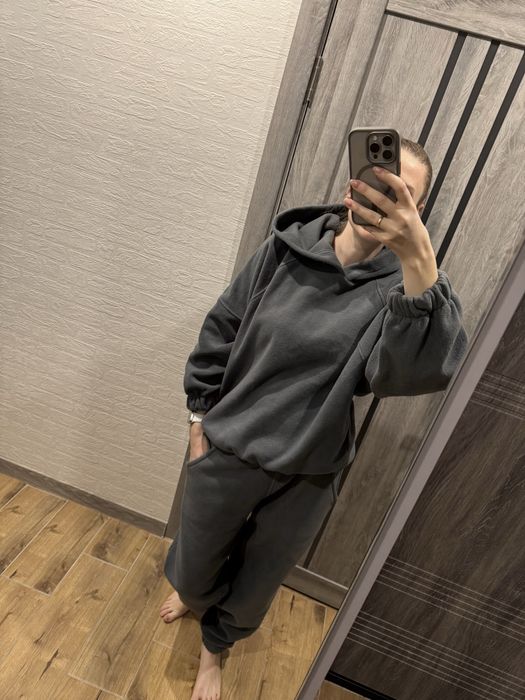 Костюм флісовий, сірий, теплий