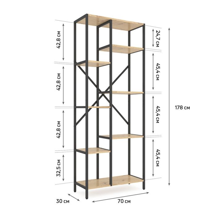 Стелаж Лофт, офіс, дім