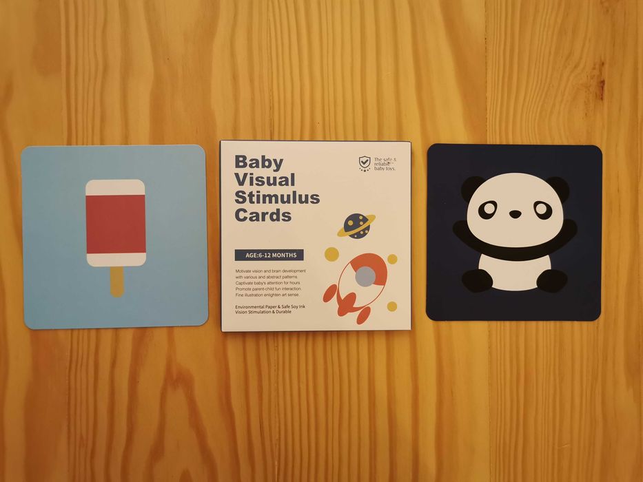 Cartões Estimulação Visual Para Bebés |Cartões Montessori (6-12 meses)