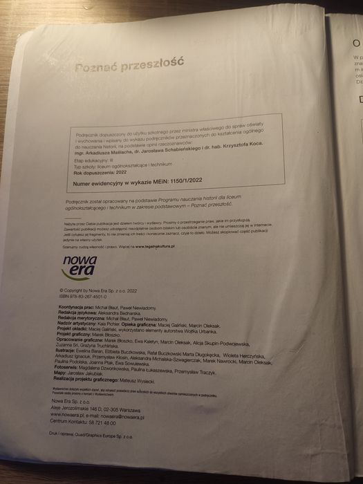 Podręcznik do historii klasa 1 - zakres podstawowy, Nowe wydanie