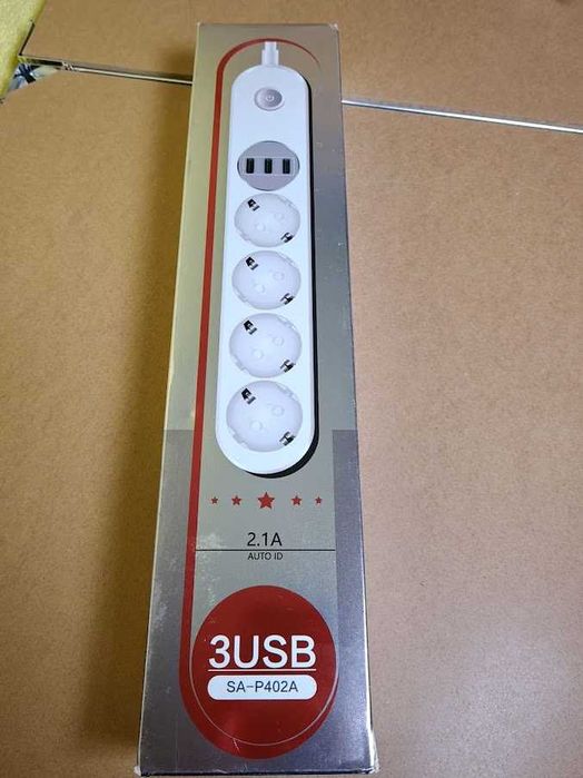 Extensão Inteligente Smart WiFi TAOCOCO 4 Tomadas AC + 3 USB 2.15m (Nova)