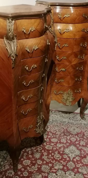 Par Camiseiros Chiffonnier Semainier Cómoda Gaveteiro Contador Luís XV