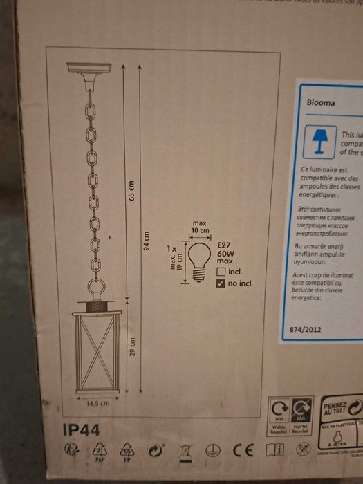Lampa wiszaca biała