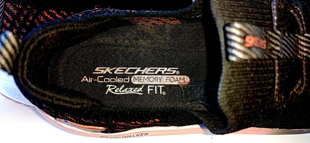 SKECHERS D’Lux Walker Let It Glow black rose gold tanio 99 zł