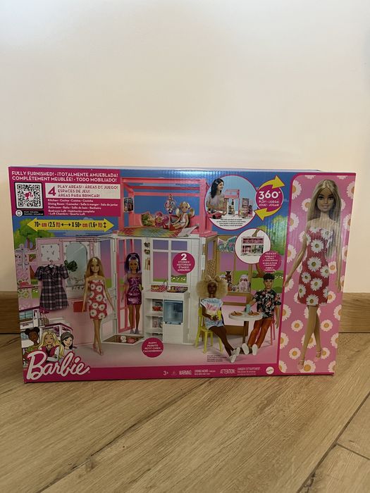 Будиночок Барбі ДОМ барби Barbie 2-поверховий HCD47 +лялька