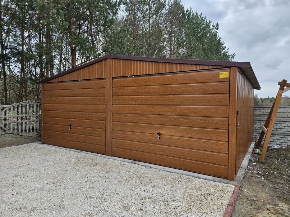 6x5.8 ŁÓD Garaze Blaszane Garaż Blaszany Blaszak Blaszaki Drewnopodobn