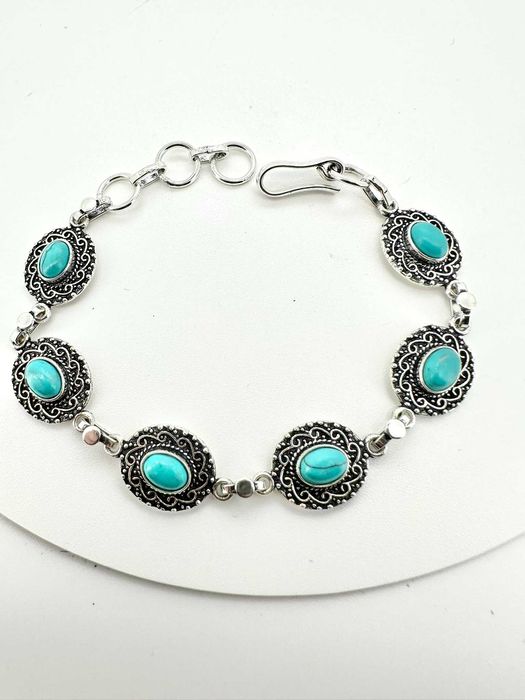 bransoletka z kamieniami naturalnymi
turkus. Próba 925