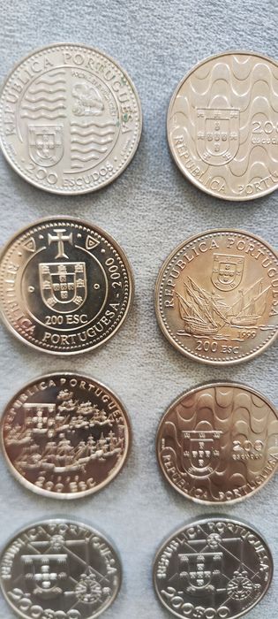 Conjunto de moedas 200 escudos