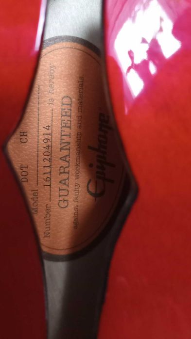 Gitara Epiphone Dot Cherry Red + futerał Ibanez + kabel STAN IDEALNY