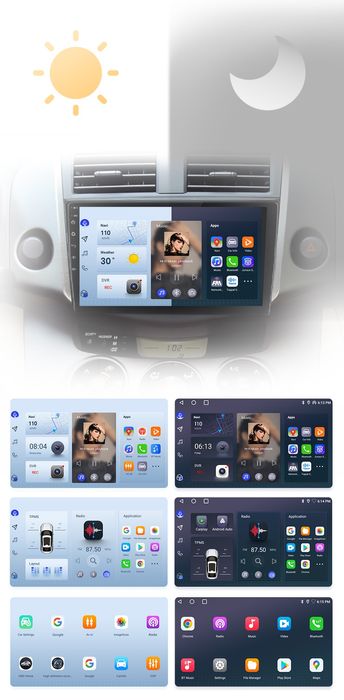 Rádio 9" android Toyota Rav4 de 2005-13 CARPLAY WIFI GPS