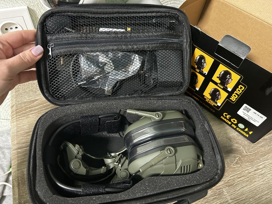 Тактичні активні навушники Noise Reduction Tactical Headset HD-16