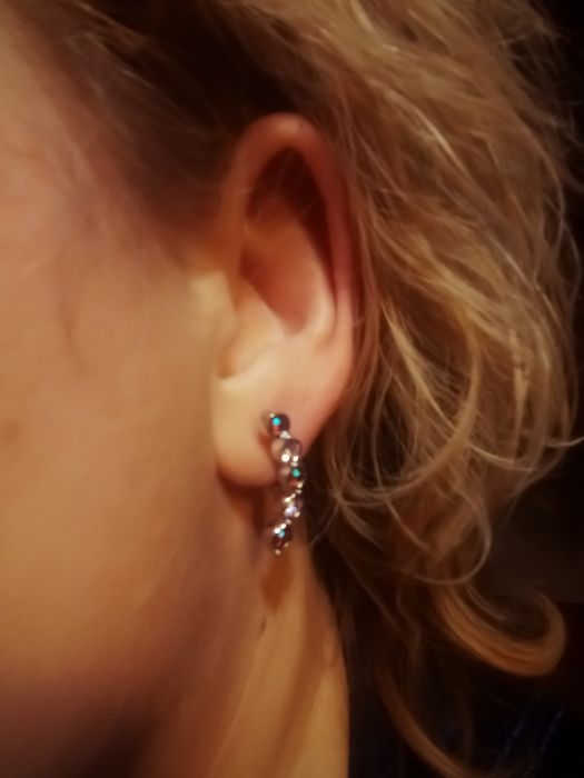 Серьги Harley Silver Swarovski. Серебро.Сваровски.