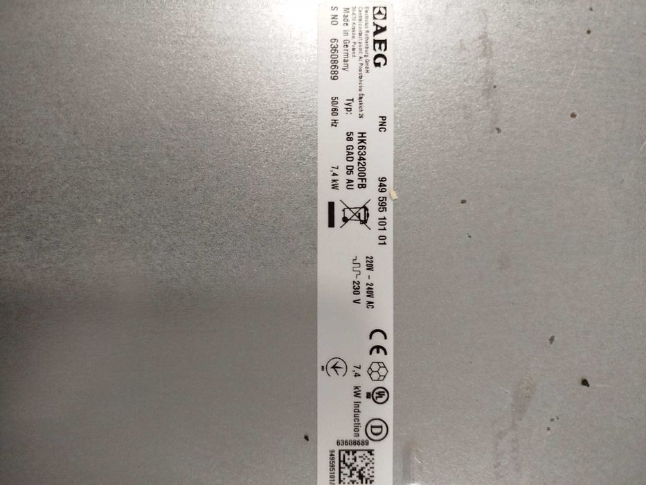 Placa indução AEG 59*52cm, para substituir vidro.