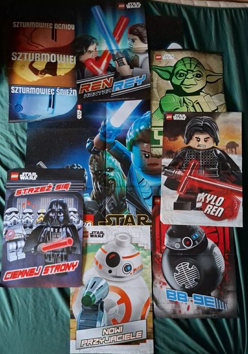 Zestaw plakatów dwustronnych Lego Star Wars 7x a3 1x a1