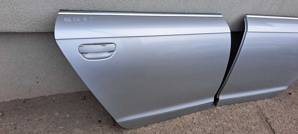 Drzwi tylne lewe prawe Audi A6 C6 LY7W poszycie
