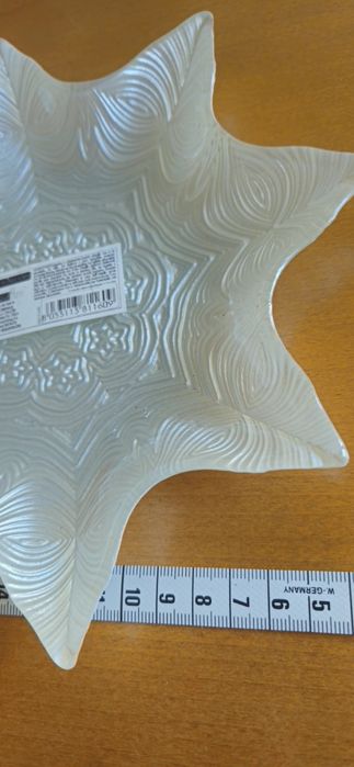 Taça Estrela Natal em Vidro Branca Nova