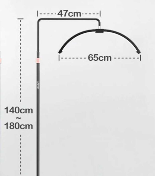 Кільцева лампа півмісяць LUMERTY M5X Moon, безтіньова, діаметром 65см