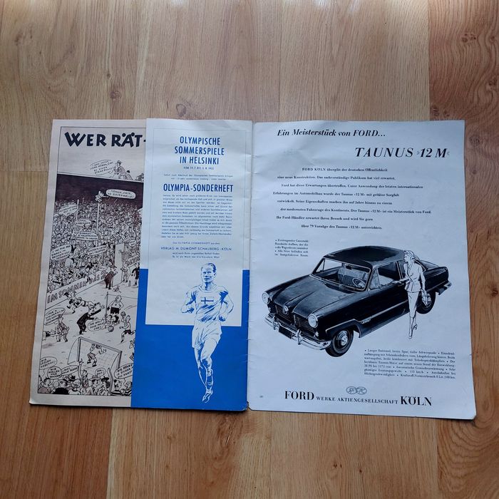 Gazeta, czasopismo zimowe igrzyska olimpijskie OSLO 1952, oryginalna