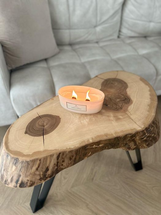 Stolik z Plastra Drewna