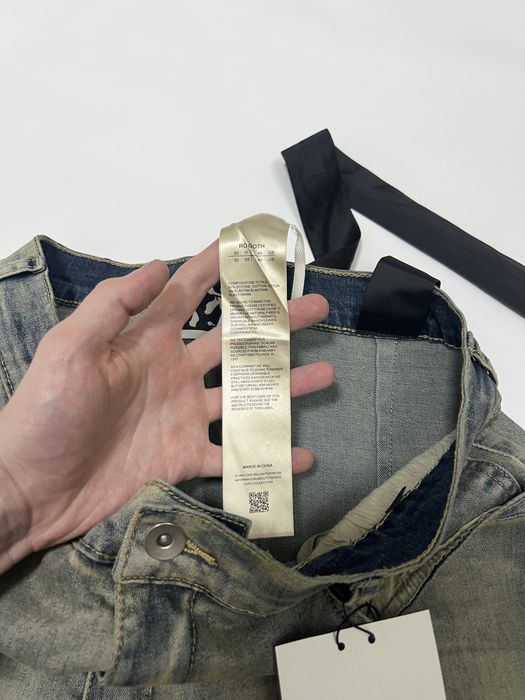 Штаны джинсы клеш flared Rick Owens washed dirty fit opium archive M-L