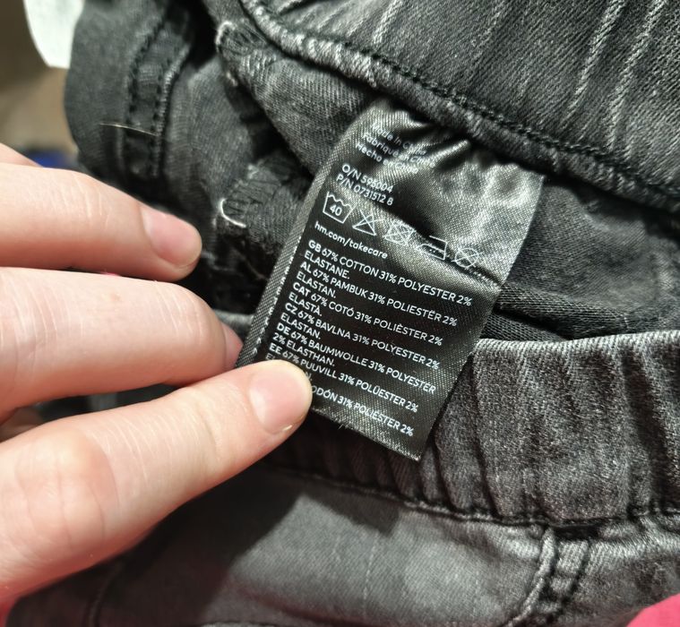 Spodnie jegginsy dziewczęce H&M 140