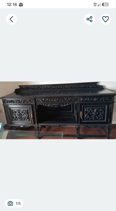 Móvel Sala lacado preto