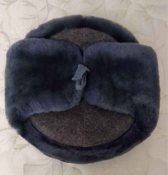 Офицерская шапка-ушанка из овчины 54 размер Шапка СССР