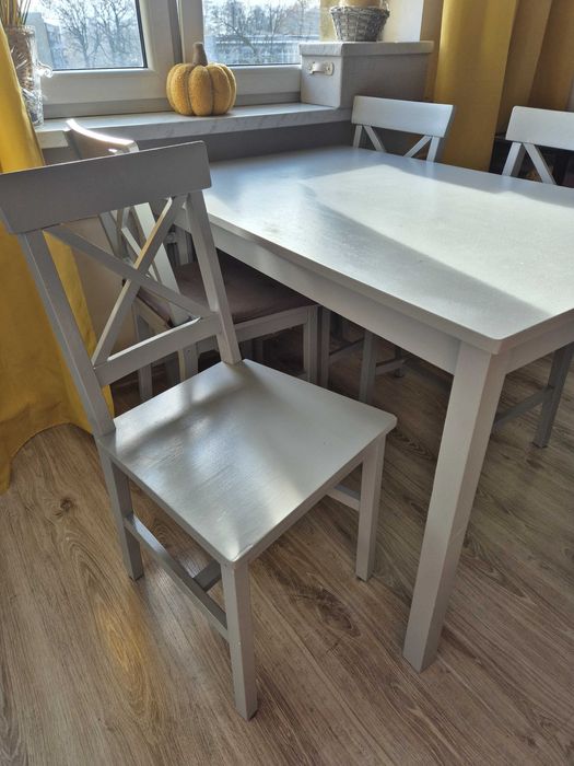 Stół i 4 krzesła ejby agata ikea komplet zestaw