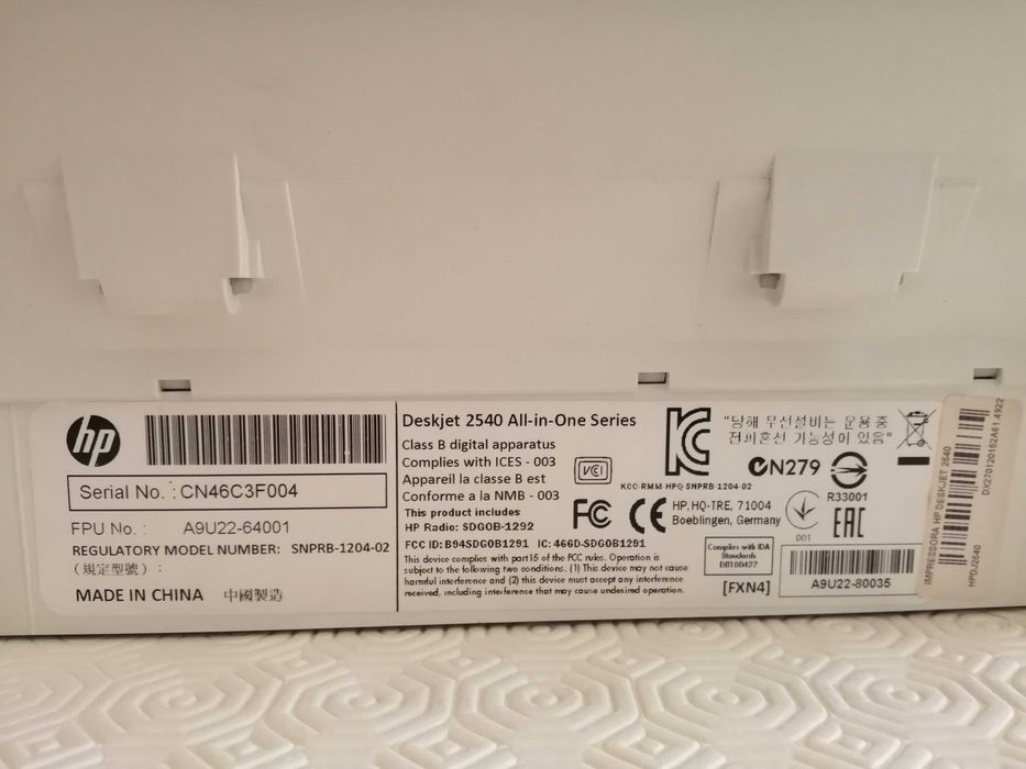 Impressora HP Deskjet 2540 all in one