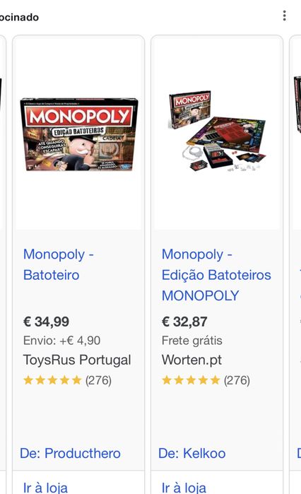 Jogo de tabuleiro Monopoly Batoteiros