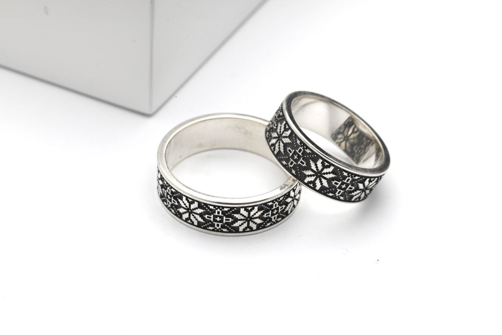 Срібні обручки ВИШИВАНКИ
