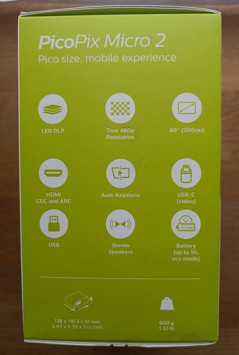 Projektor PHILIPS PicoPix Micro 2 PPX3460/INT