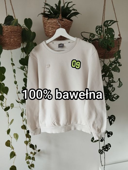 Damska bluza bawełniana, uniseks, basic, beżowa, bawełniana r.38 M Pum