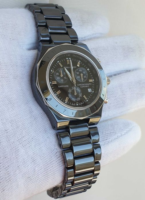 Чоловічий годиник Orient Chronograph 100m 41mm Alarm та Romanson