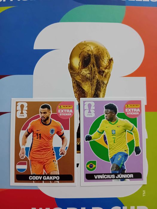 Extra Sticker (Cody Gakpo e Vinicius Jr) - Panini Mundial 2026