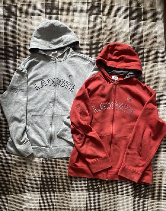 Кофты lacoste ,красная,серая