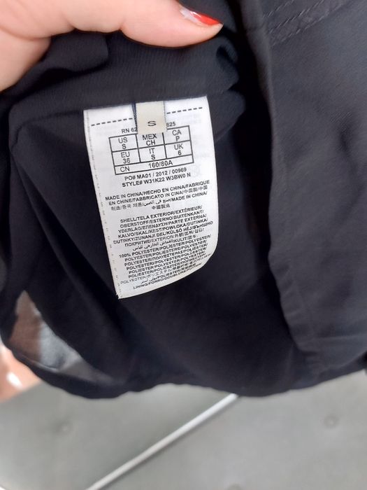 Guess damska sukienka roz S plisowana metaliczna grafitowa