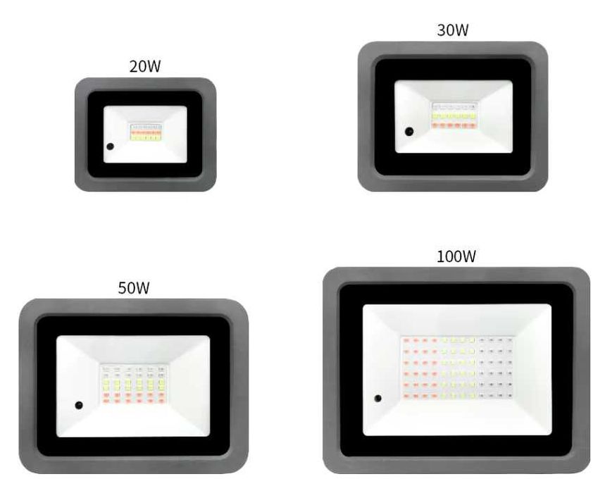 Holofote RGB 20W, 30W, 50W, 100W IP68 A prova de Agua
