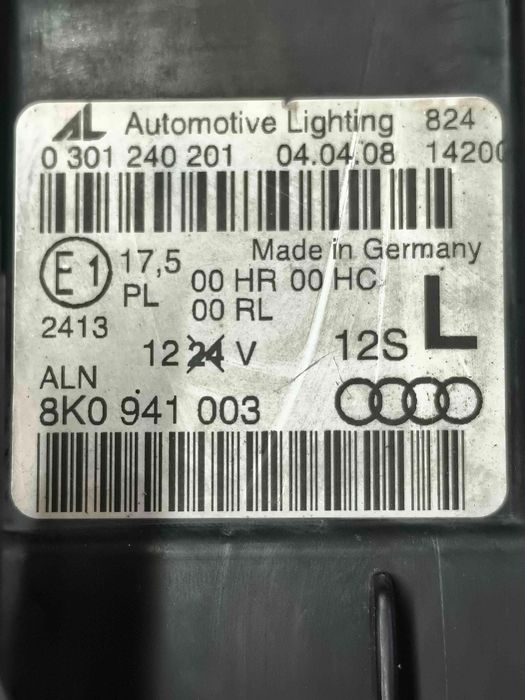 Ótica / Farol Esquerdo AUDI A4 B8