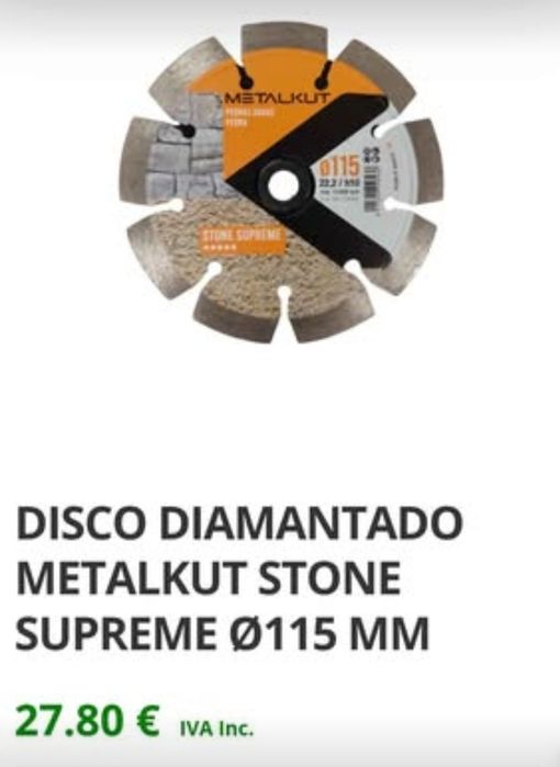 Disco Diamantado Metalkut Ø115 mm