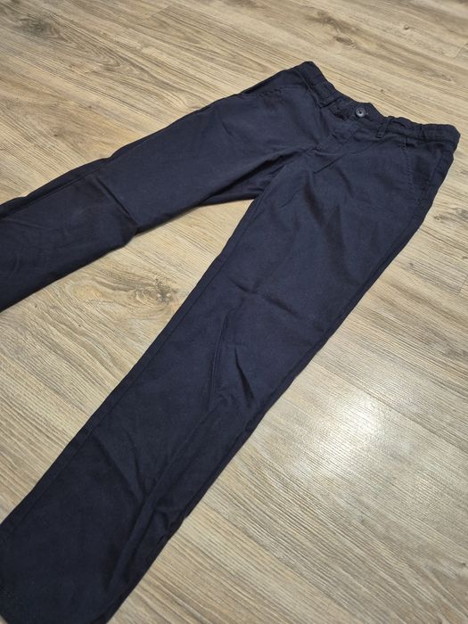 Spodnie chinos H&M granatowe r. 140